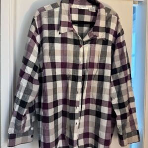 Plaid Button-Up Shirt